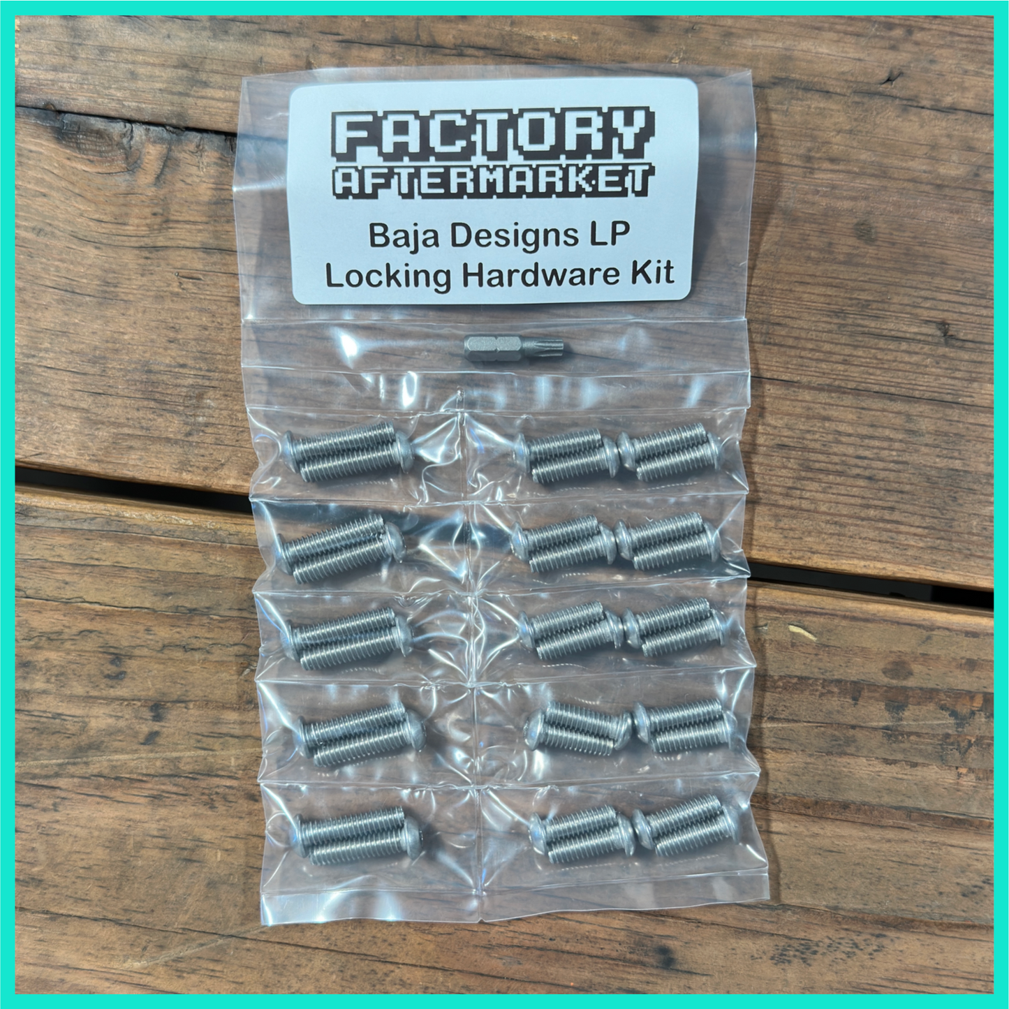 #1 Thieves Suck! Baja Designs LP Locking Hardware for all Five Lights.         (30 stainless bolts & bit)